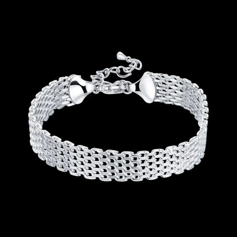 Lucky Silver Braided Bracelet | Fortune Positivity Charm-State of Style