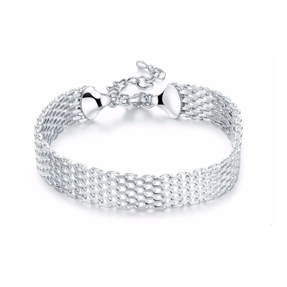 Lucky Silver Braided Bracelet | Fortune Positivity Charm-State of Style