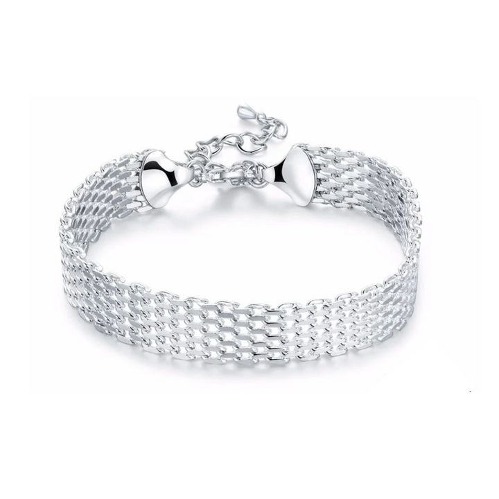 Lucky Silver Braided Bracelet | Fortune Positivity Charm-State of Style