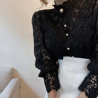 Lucy Lace Blouse | Classic, Elegant & Timeless Wardrobe Essential-Apricot-S-State of Style