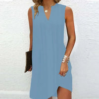 Luisa Dress | Sleeveless & Casual-Blue-S-State of Style