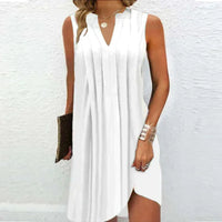 Luisa Dress | Sleeveless & Casual-White-S-State of Style