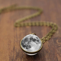 Luminous Glass Orb Pendant Necklace with Stainless Steel Chain-Crystal-State of Style