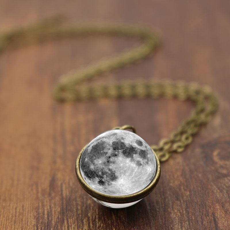 Luminous Glass Orb Pendant Necklace with Stainless Steel Chain-Rainbow-State of Style