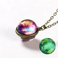 Luminous Glass Orb Pendant Necklace with Stainless Steel Chain-Shiny-State of Style