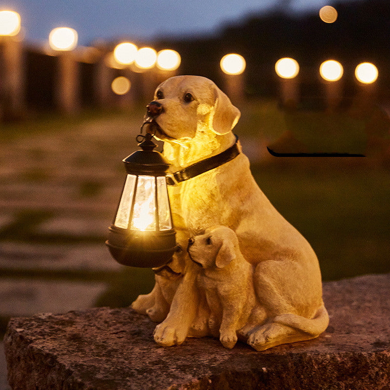 LumiPup Solar-Powered Dog Statue with LED Lighting-Labrador-State of Style