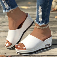 Luna - Orthopedische Elegante Zwarte Wedges-Wit-35-State of Style