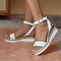 Luna - Orthopedische Witte Sleehak Sandalen-36-State of Style