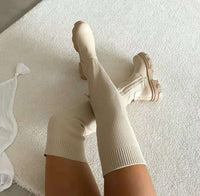 Luna Over-the-Knee Sock Boots-Beige-5.5-State of Style
