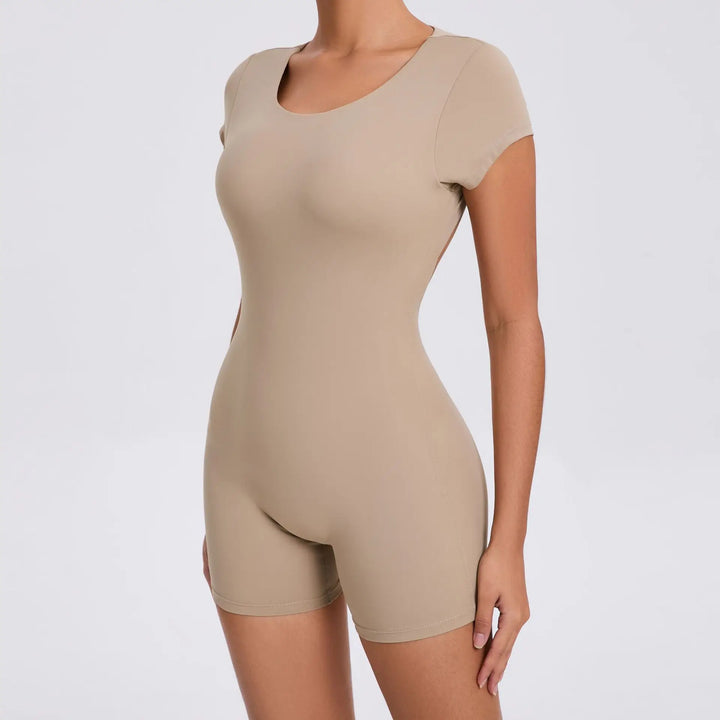Luna Yoga Jumpsuit with Breathable & Flexible Design-Red-S-State of Style