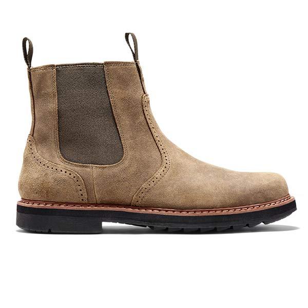 Lux Trendy Men's Chelsea Boots - James-Khaki-6-State of Style