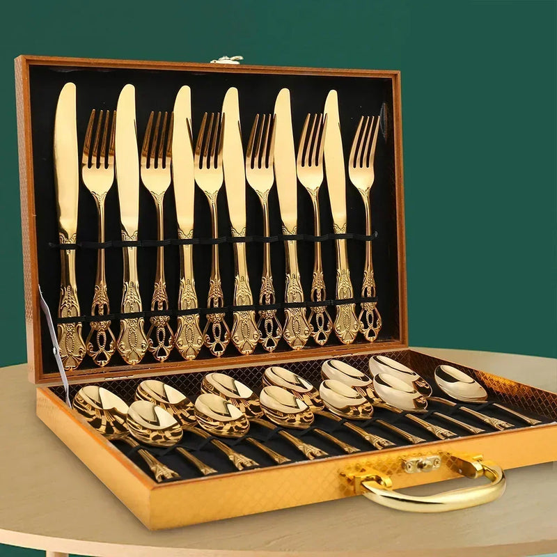Luxe 24-Piece Cutlery Set - RoyalCutlery-Gold-State of Style
