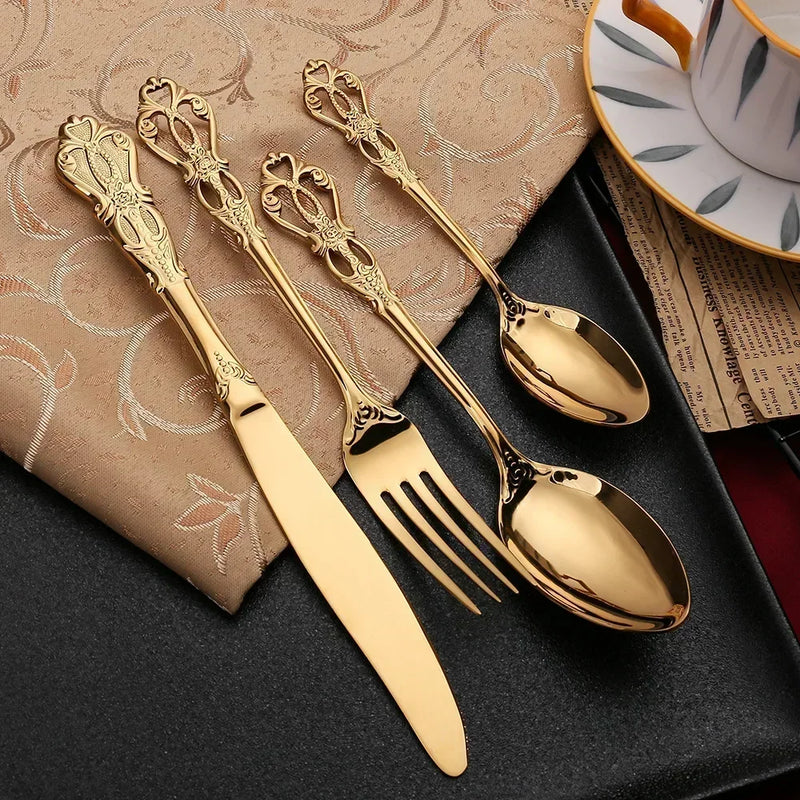 Luxe 24-Piece Cutlery Set - RoyalCutlery-Gold-State of Style