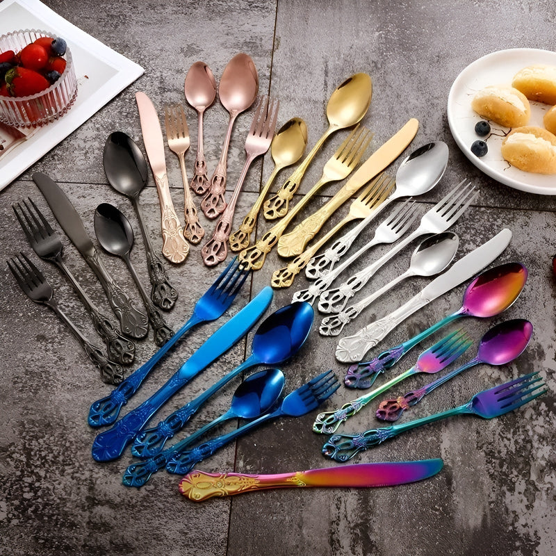 Luxe 24-Piece Cutlery Set - RoyalCutlery-Gold-State of Style