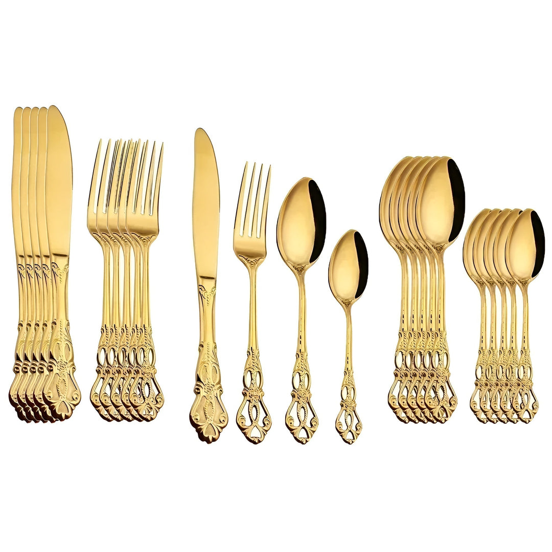 Luxe 24-Piece Cutlery Set - RoyalCutlery-Gold-State of Style