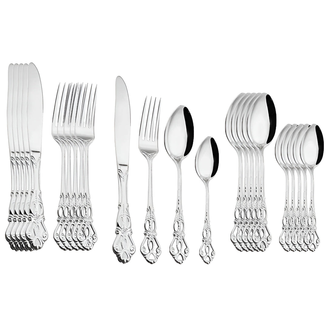 Luxe 24-Piece Cutlery Set - RoyalCutlery-Silver-State of Style