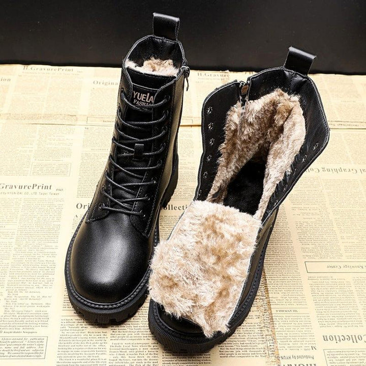 Luxe Black Leather Women's Winter Boots - Bella-4-State of Style