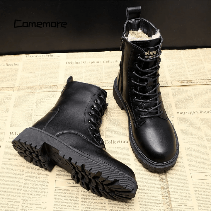 Luxe Black Leather Women's Winter Boots - Bella-4-State of Style
