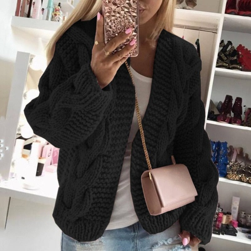 Luxe Cashmere Women’s Cardigan - Camille-Black-S-State of Style