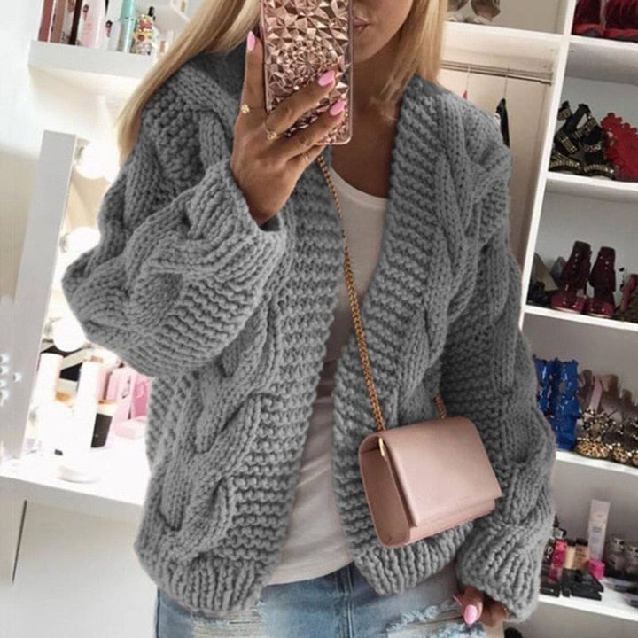 Luxe Cashmere Women’s Cardigan - Camille-Grey-S-State of Style