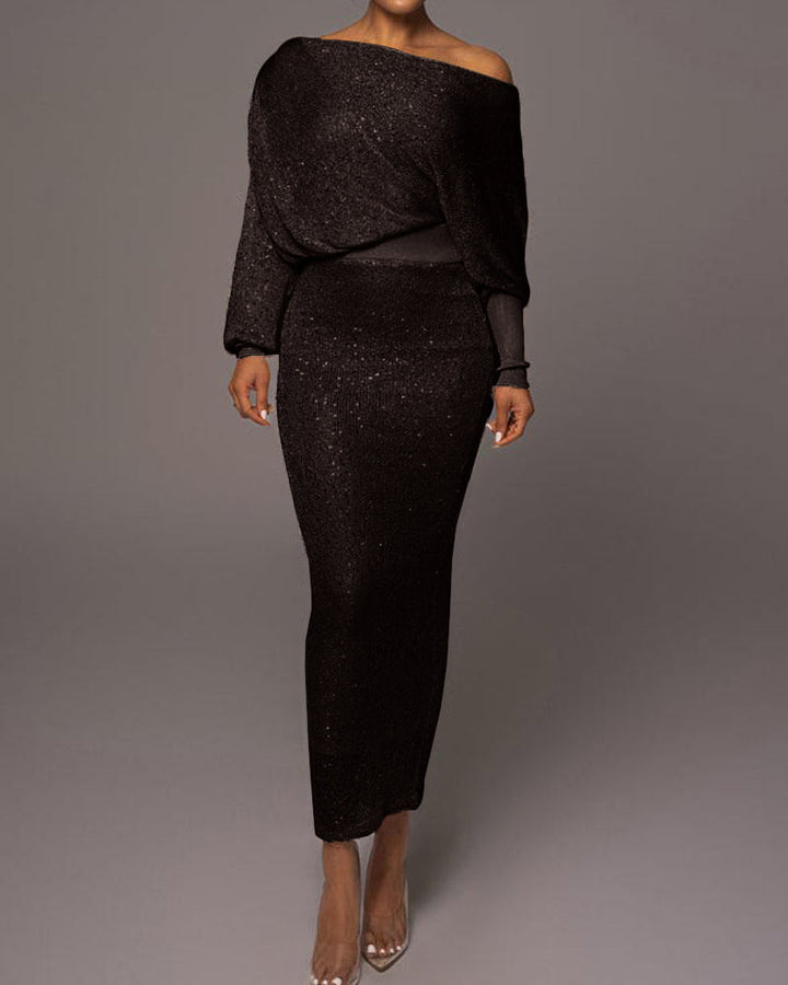 Luxe Evening Dress - Evelina-Black-S-State of Style