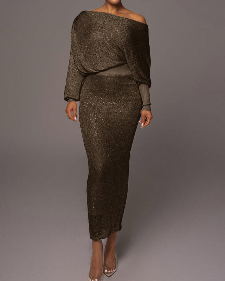 Luxe Evening Dress - Evelina-Black/Gold-S-State of Style