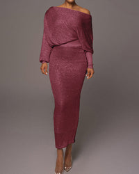Luxe Evening Dress - Evelina-Dark Red-S-State of Style