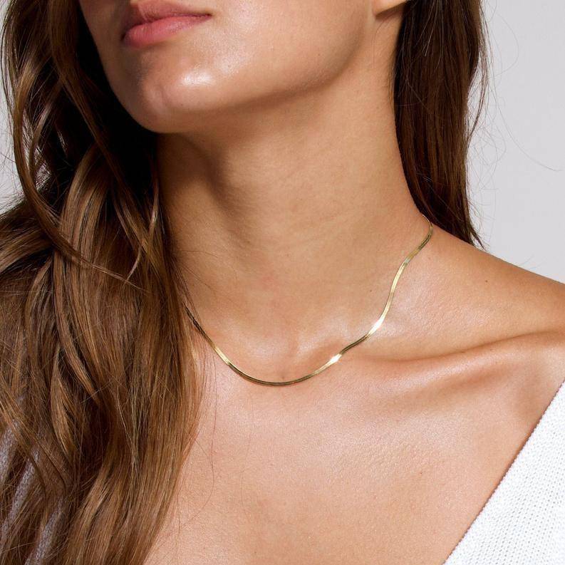 Luxe Flat Necklace - Elvira-Gold-State of Style