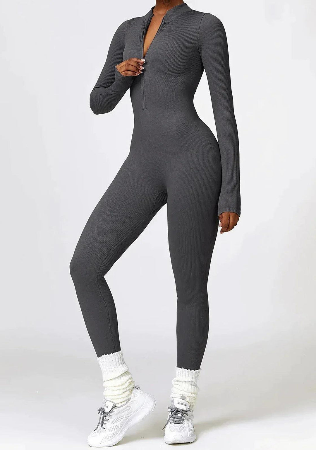 Luxe Full-Body Romper with Long Sleeves - Lisa-Black-XS-State of Style