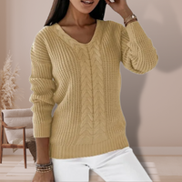 Luxe Knitted Women's Sweater - Vivienne-Yellow-S-State of Style