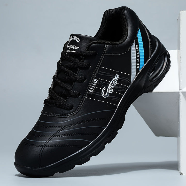 Luxe Leather Men's Sneakers - Alexander-Black-6-State of Style