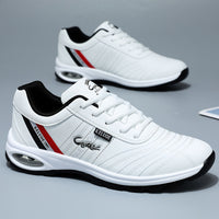 Luxe Leather Men's Sneakers - Alexander-White-6-State of Style