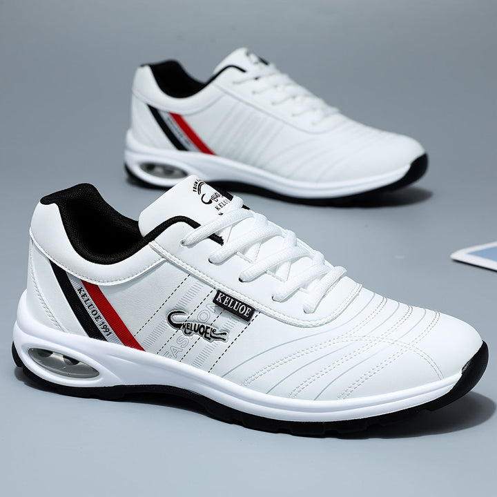 Luxe Leather Men's Sneakers - Alexander-White-6-State of Style