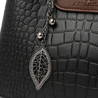 Luxe Leather Women's Handbag - Amara-Black-State of Style