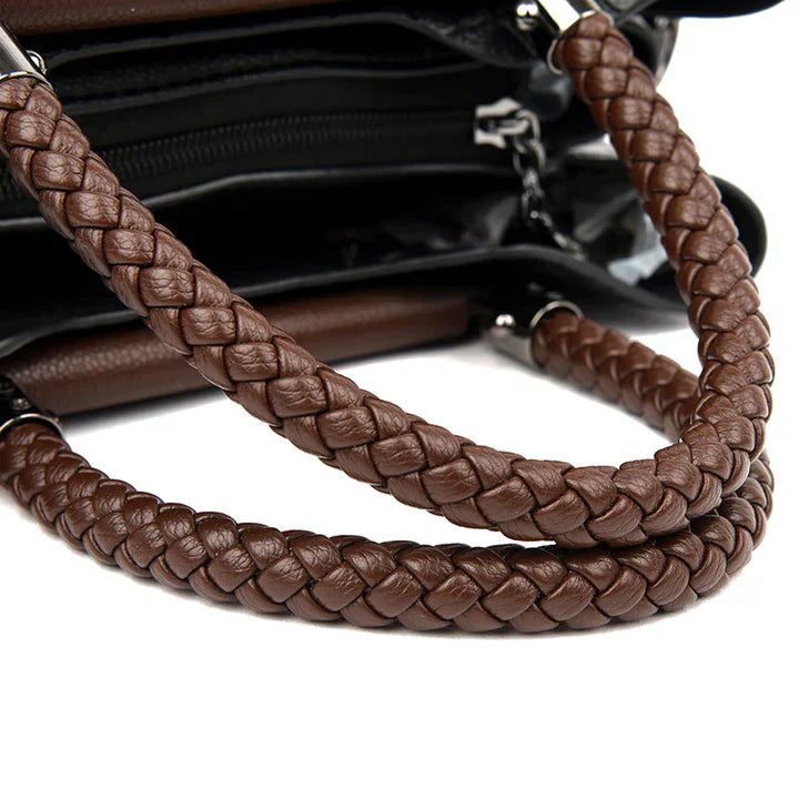 Luxe Leather Women's Handbag - Amara-Black-State of Style