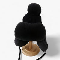 Luxe Lei Feng Hat with Warm Ear Flaps - ArcticCharm-Black-Adult-State of Style