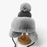 Luxe Lei Feng Hat with Warm Ear Flaps - ArcticCharm-Grey-Adult-State of Style