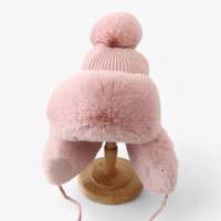 Luxe Lei Feng Hat with Warm Ear Flaps - ArcticCharm-Pink-Adult-State of Style