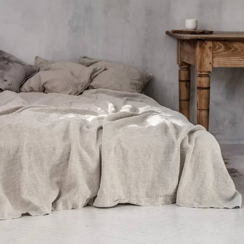 Luxe Linen Bedding - BreezyLuxe-150x230cm-Apricot-State of Style