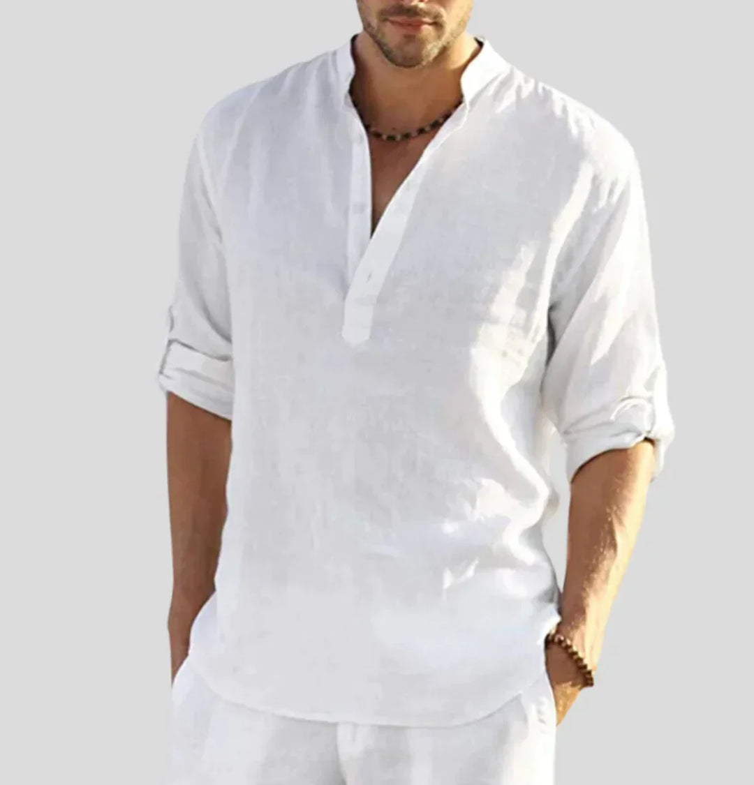 Luxe Linen Shirt - Hugo-White-S-State of Style