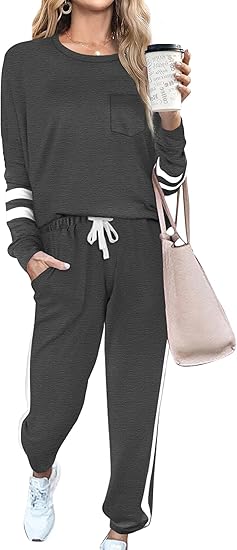 Luxe Lisa 2-Piece Jogging Outfit-Dark Grey-S-State of Style
