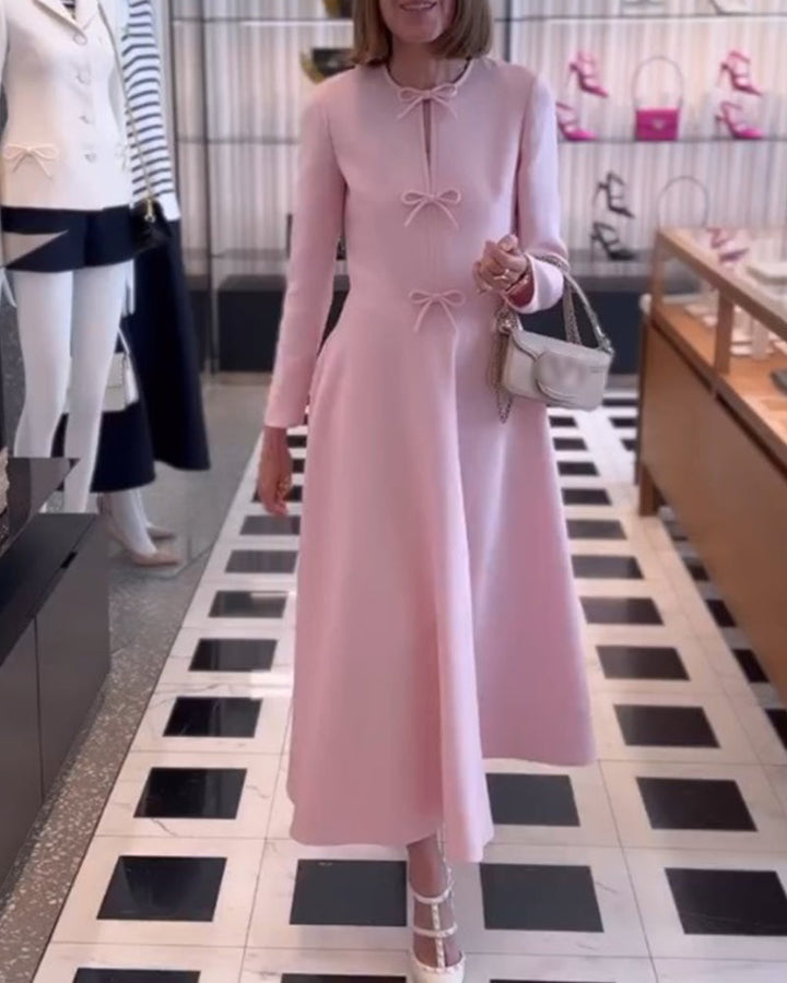 Luxe Maxi Dress with Bows - Celine-State of Style