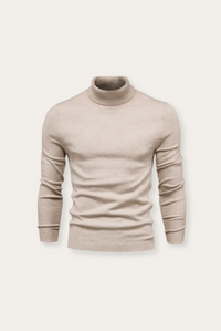 Luxe Men's Turtleneck Sweater – Adrian-Beige-S-State of Style