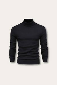 Luxe Men's Turtleneck Sweater – Adrian-Black-S-State of Style