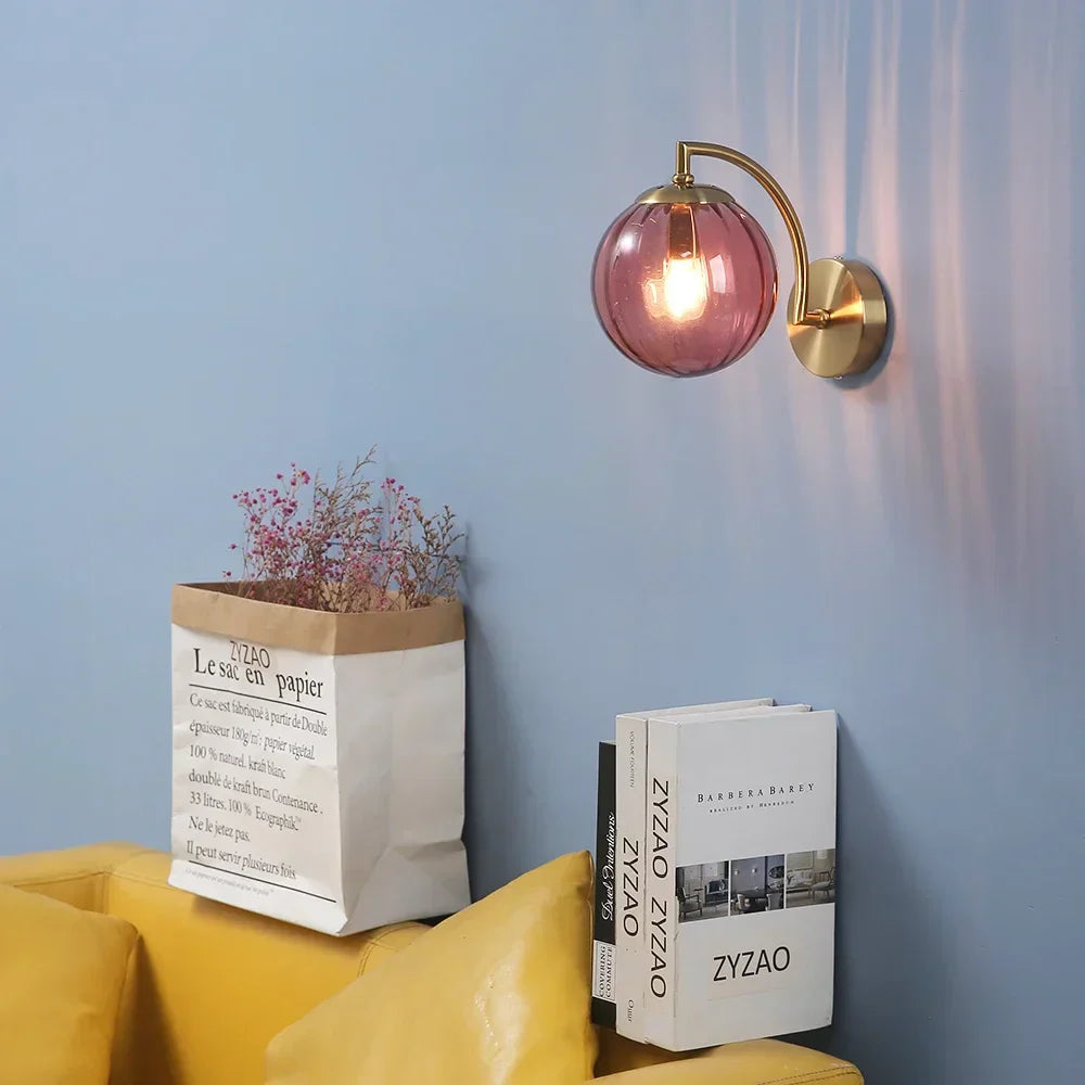 Luxe Modern Glass Wall Light - CrystalGlow-Coffee-State of Style