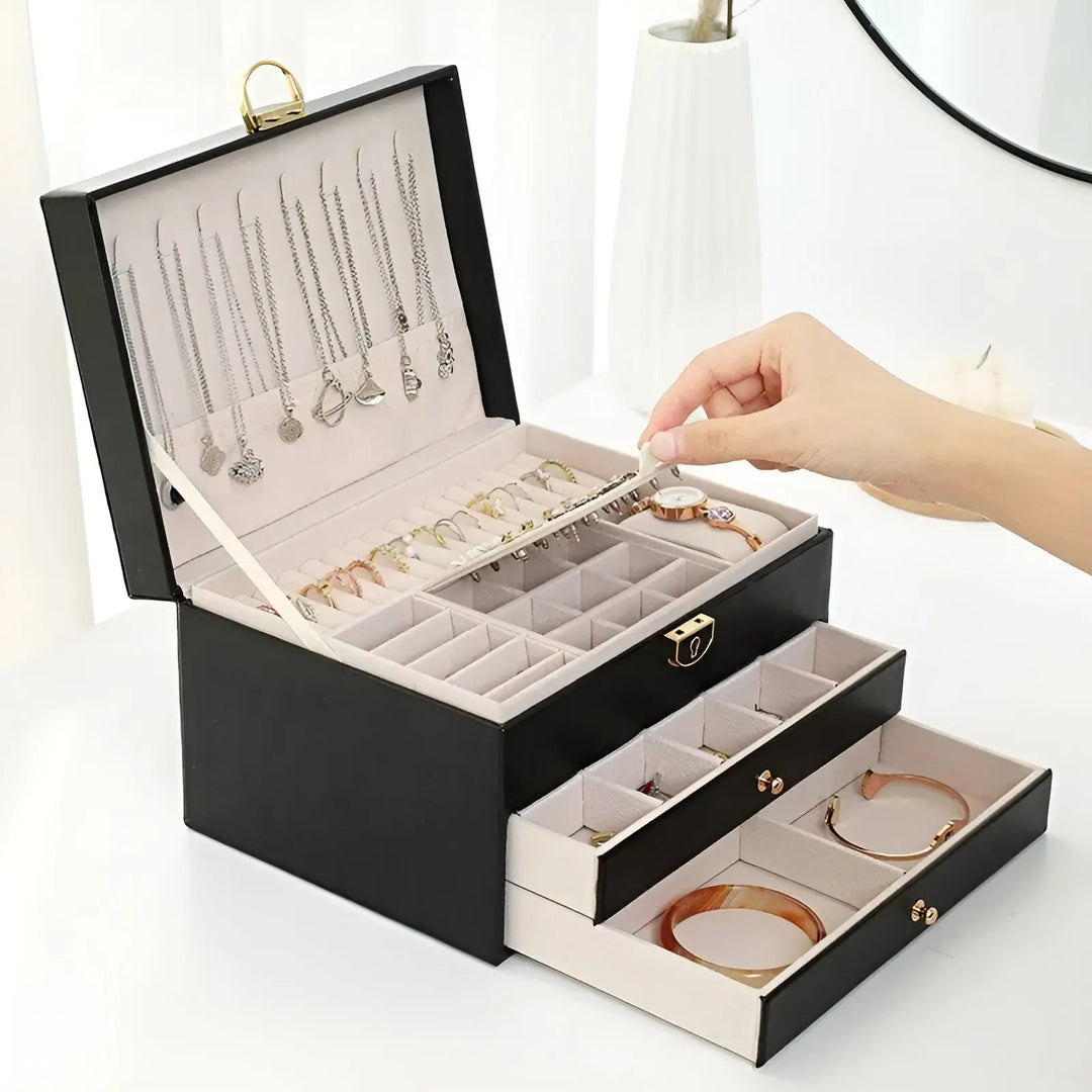 Luxe Multi-Layer Jewellery Box - EleganceBox-Pink-State of Style
