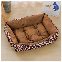 Luxe Orthopedic Plush Pet Bed - PlushNest-XS(40cm X 30cm)-Giraffe Pattern-State of Style