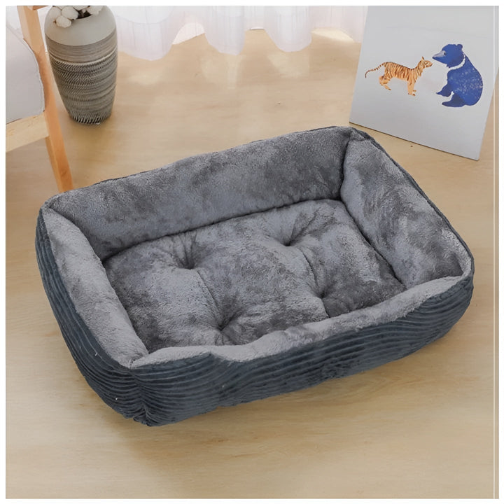 Luxe Orthopedic Plush Pet Bed - PlushNest-XS(40cm X 30cm)-Grey-State of Style