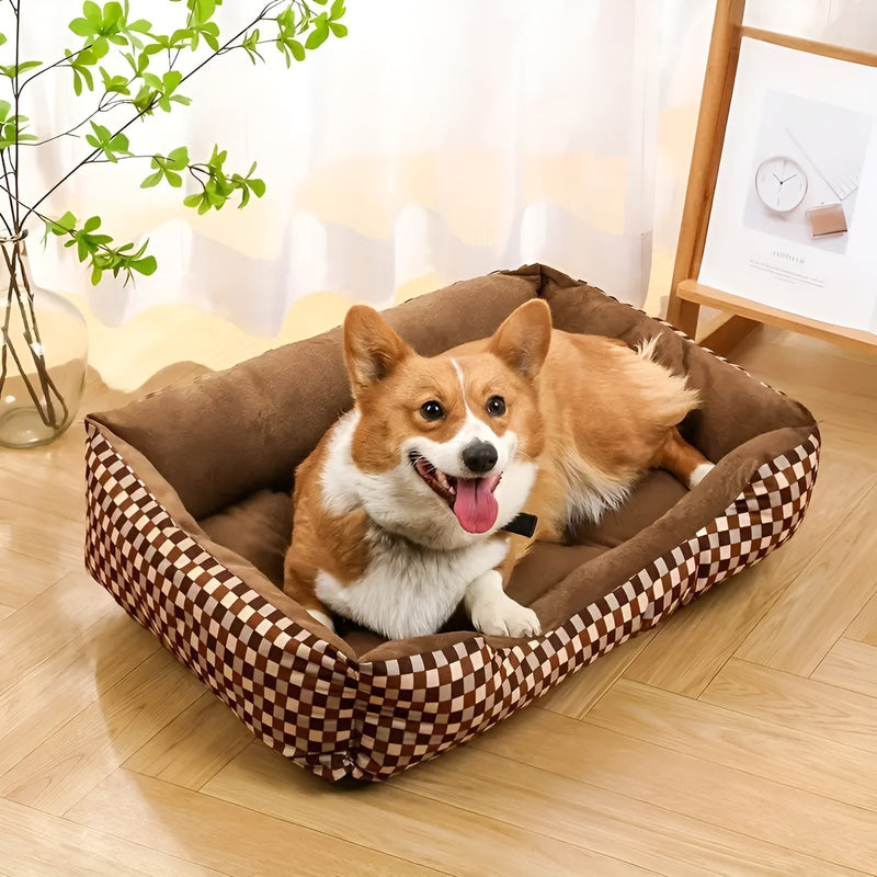 Luxe Orthopedic Plush Pet Bed - PlushNest-XS(40cm X 30cm)-Red-State of Style