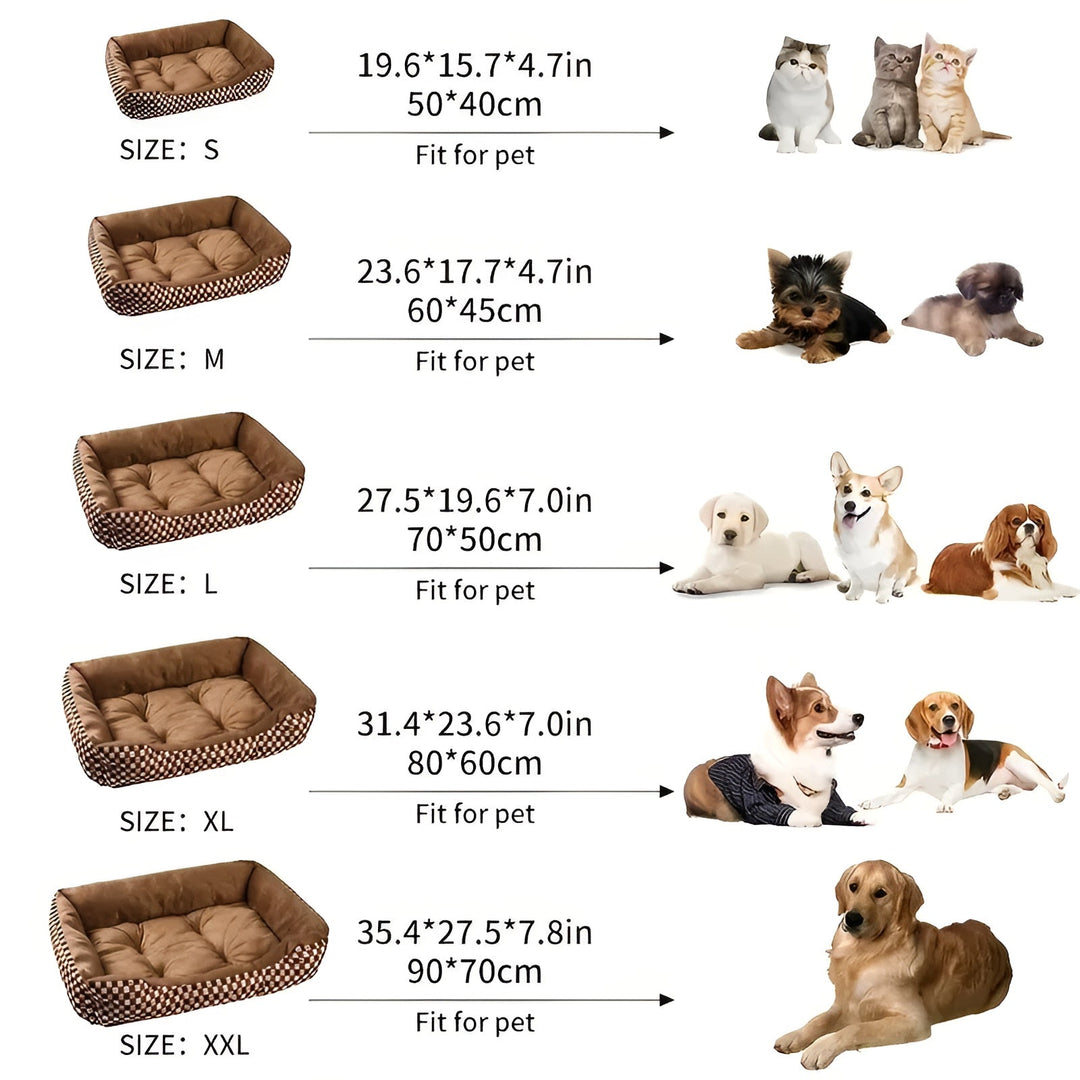 Luxe Orthopedic Plush Pet Bed - PlushNest-XS(40cm X 30cm)-Red-State of Style